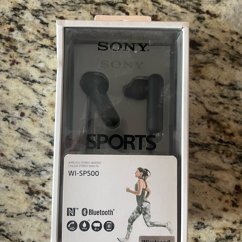 Sony WI-SP500 Black Wireless Earbuds